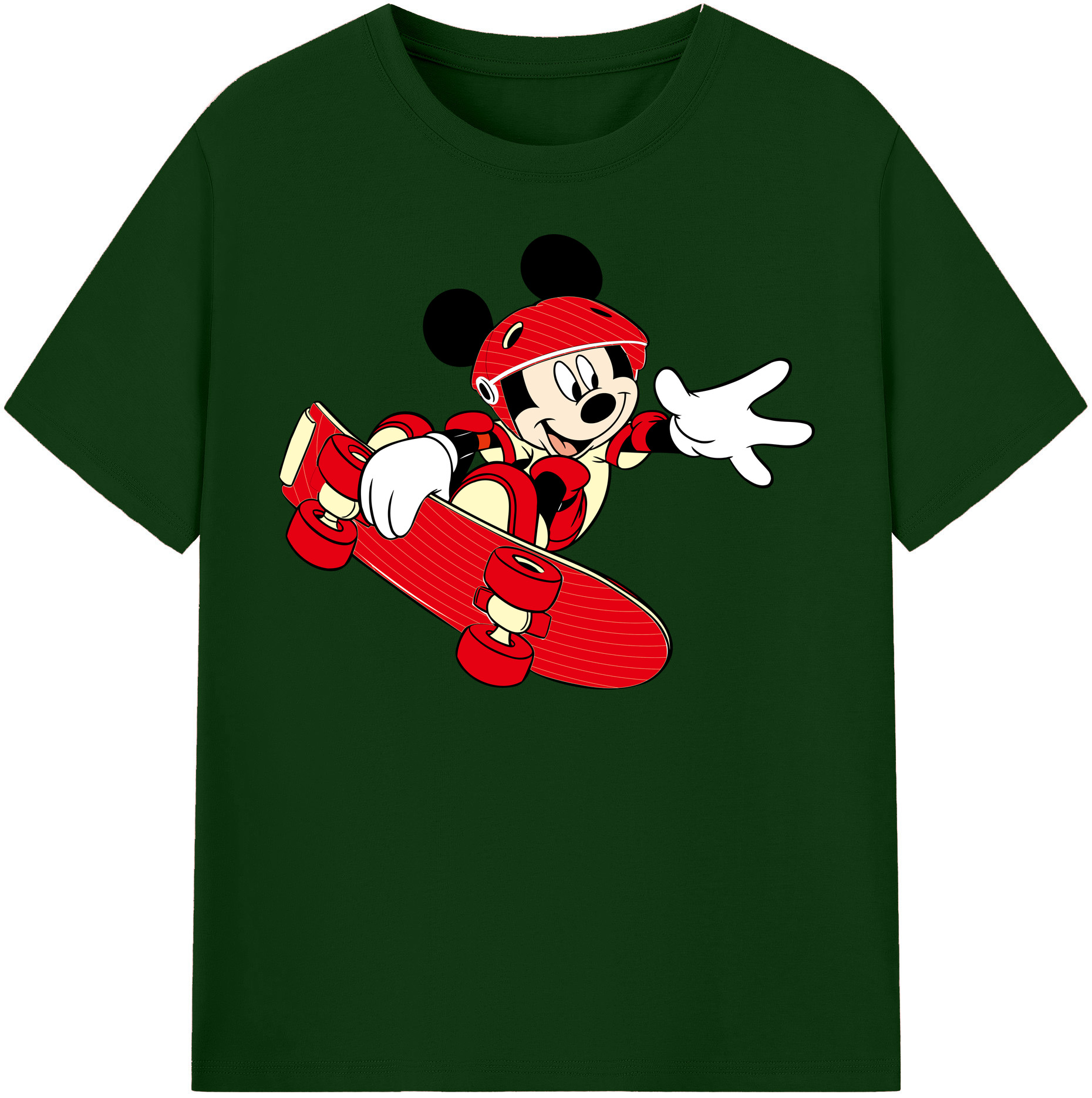 （画像用） ミッキーマウス Mickey Mouse 綿100％半袖Tシャツ（フロントプリント）